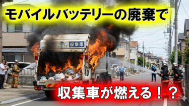 ゴミ収集車を燃やさない！モバイルバッテリーの正しい捨て方