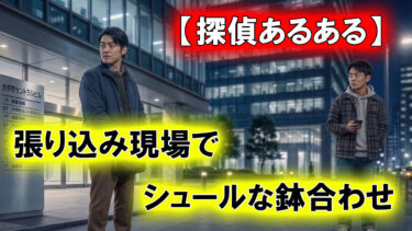 張り込み現場で同業者と鉢合わせ？探偵あるある